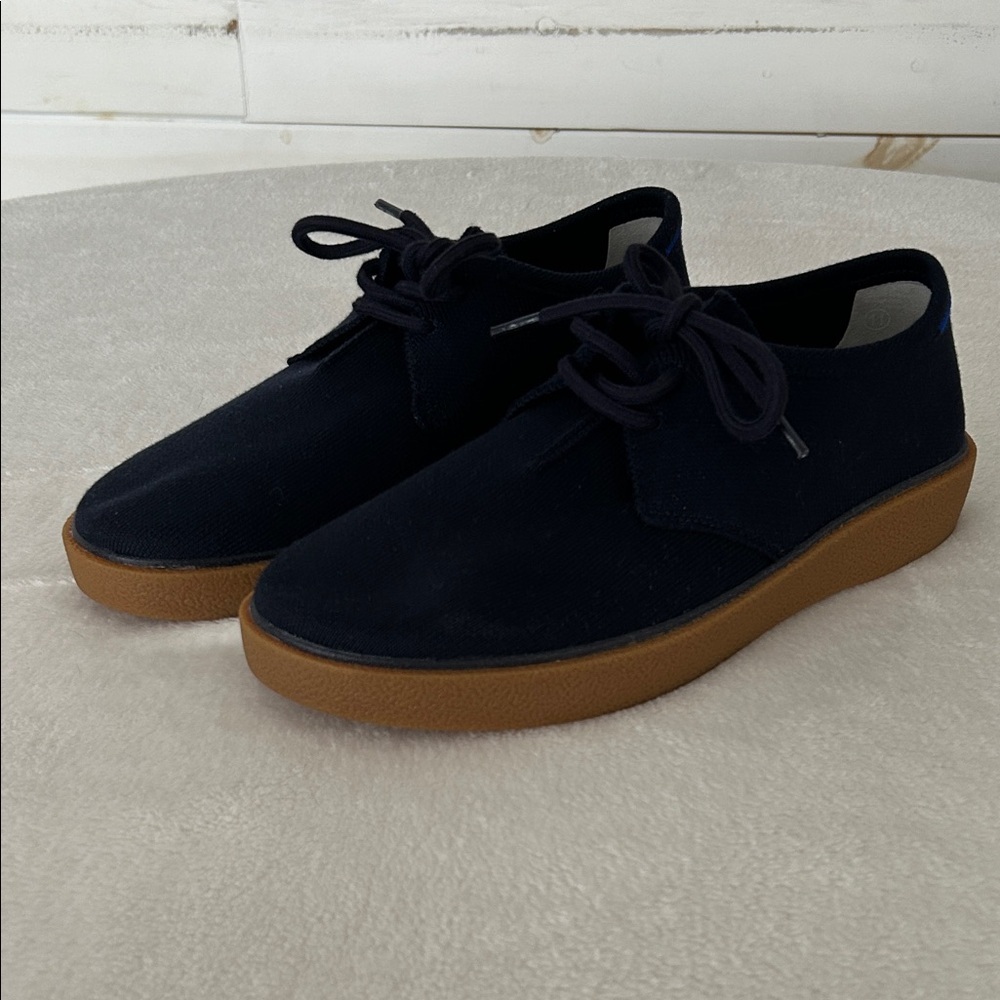 Rothy's Navy Canvas Lace-Up Sneakers with Gum Sole. Size 11.New - Picture 5 of 10
